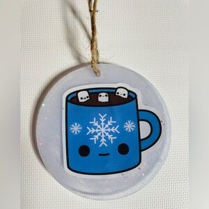 Hand Crafted Resin Snowflake Mug Ornament